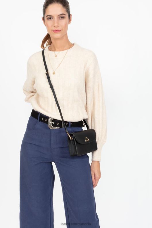 Women Small Clutch City Philos 4J6H1079 Bag Noir Lancaster Paris
