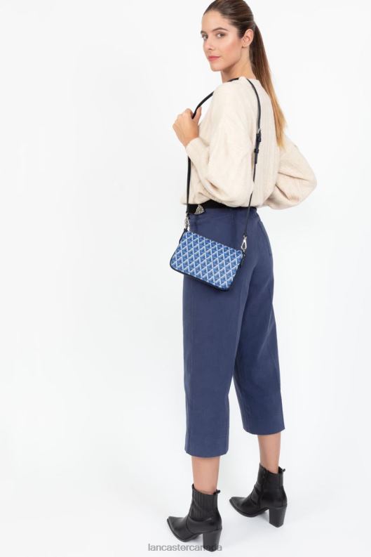 Women Small Clutch Ikon 4J6H1082 Bag Bleu Electrique Lancaster Paris