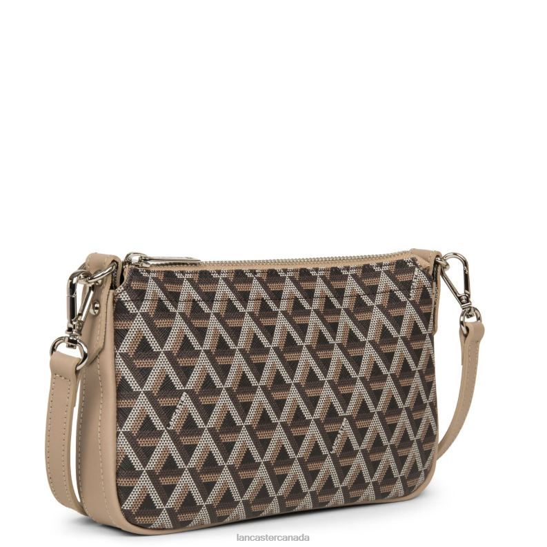 Women Small Clutch Ikon 4J6H1083 Bag Marron-Nude Lancaster Paris