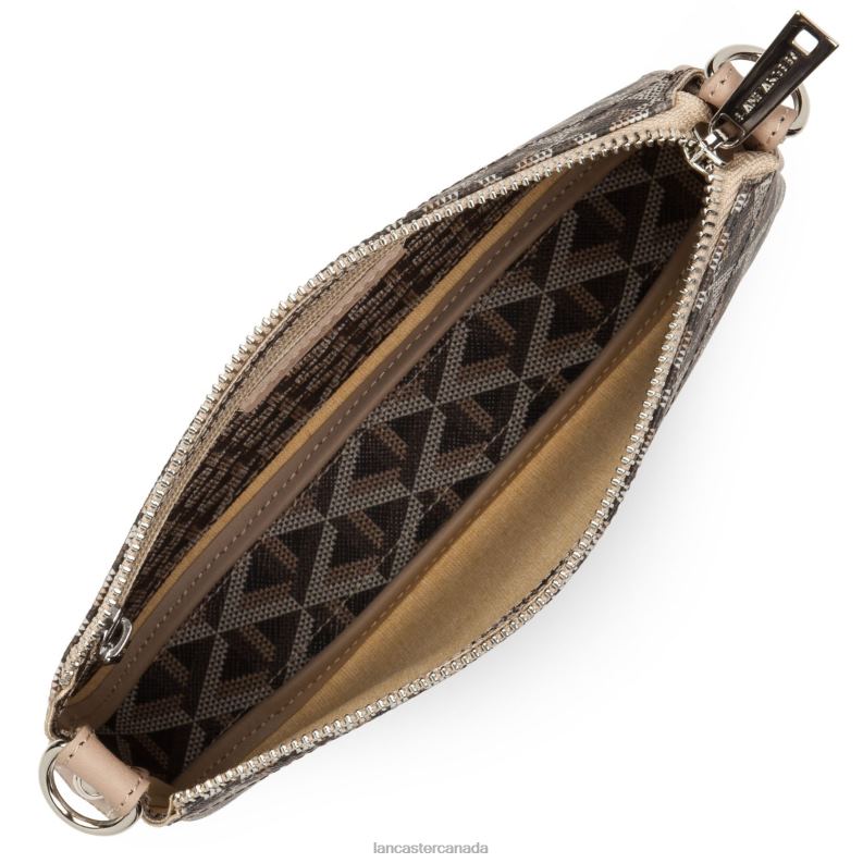 Women Small Clutch Ikon 4J6H1083 Bag Marron-Nude Lancaster Paris