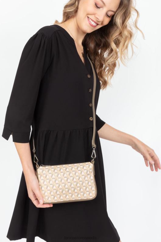 Women Small Clutch Ikon 4J6H1085 Bag Beige Lancaster Paris