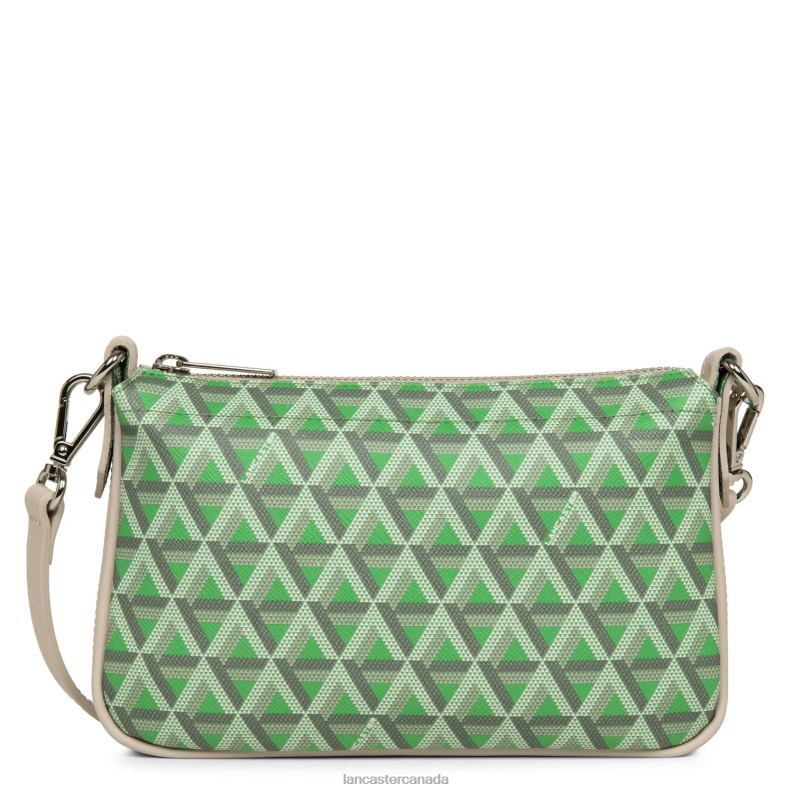 Women Small Clutch Ikon 4J6H1087 Bag Vert Prairie-Beige Lancaster Paris