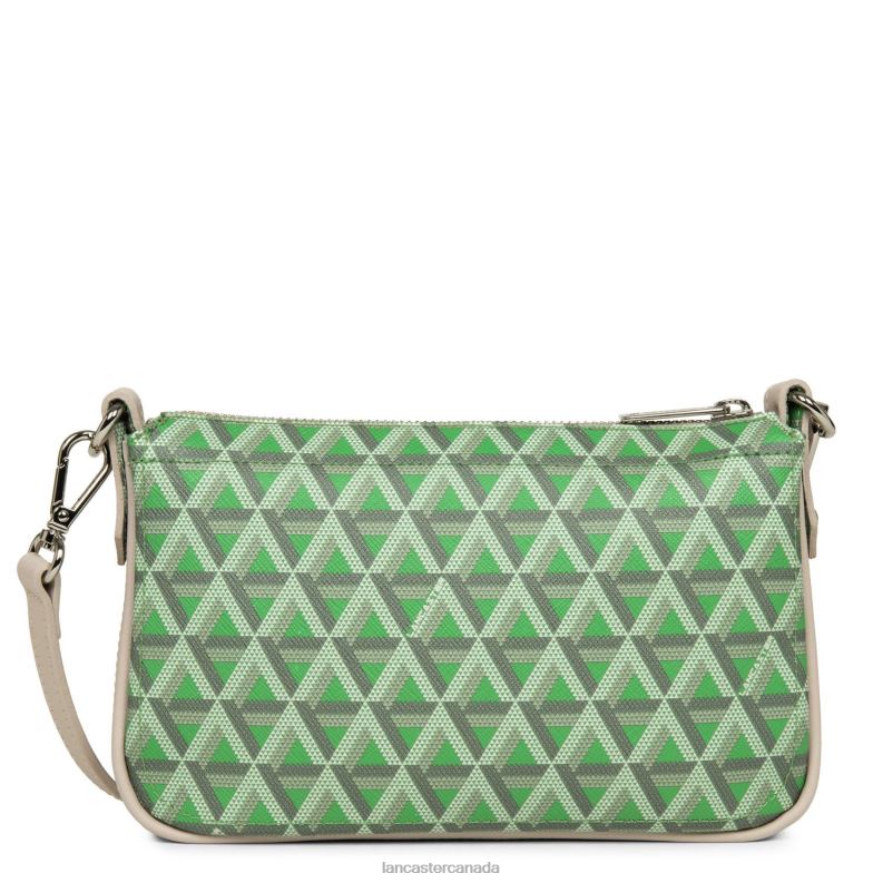 Women Small Clutch Ikon 4J6H1087 Bag Vert Prairie-Beige Lancaster Paris