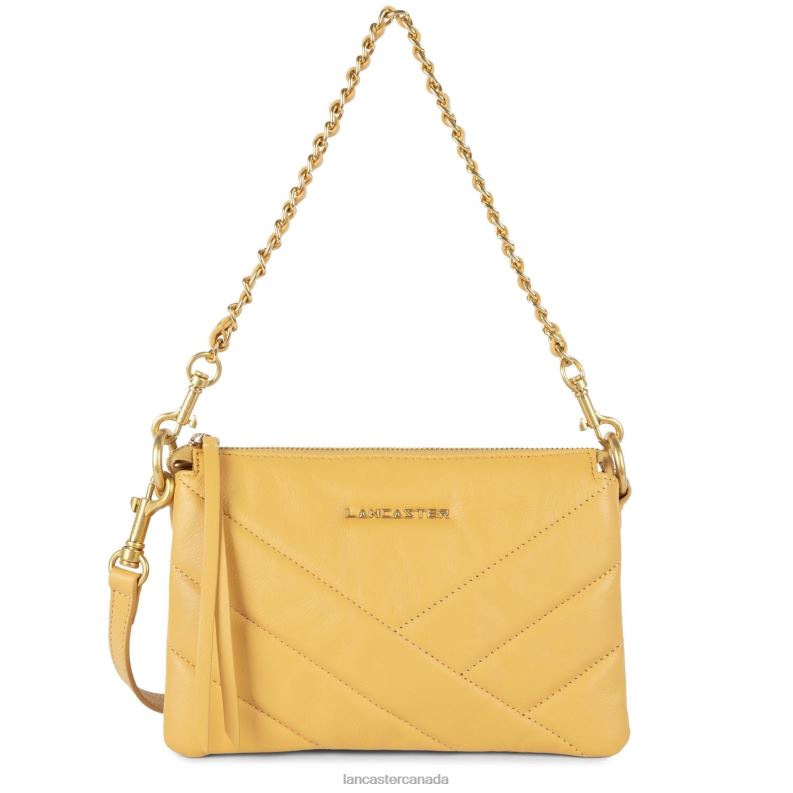 Women Small Clutch Soft Matelasse 4J6H1016 Bag Ocre Lancaster Paris