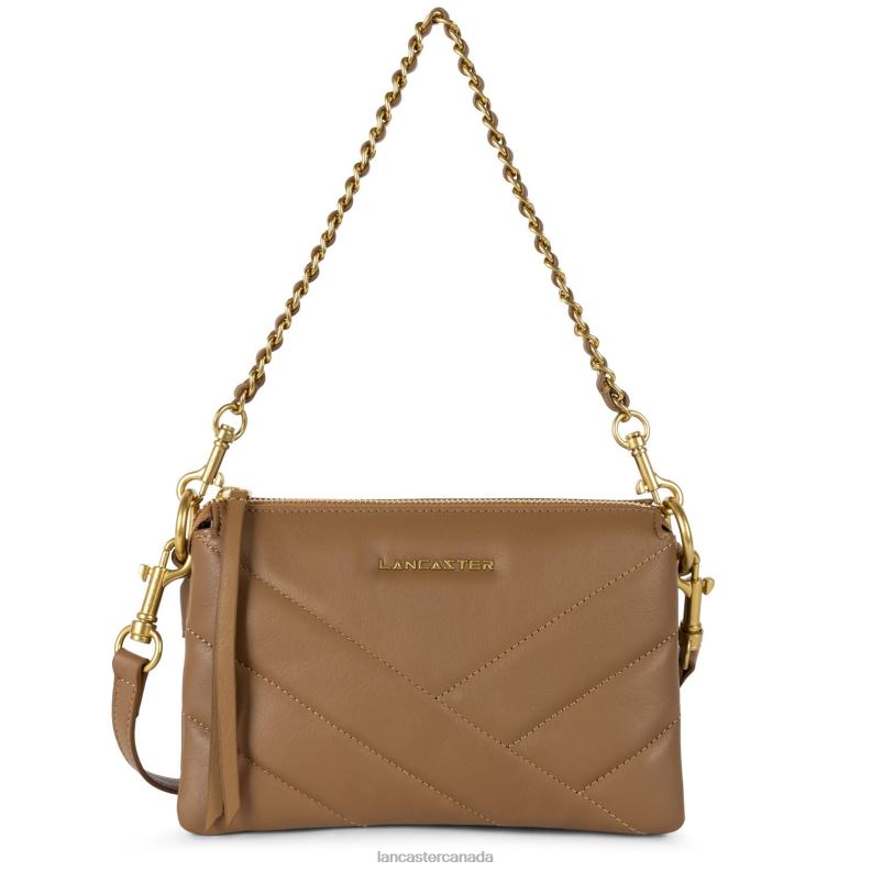 Women Small Clutch Soft Matelasse 4J6H1017 Bag Camel Lancaster Paris