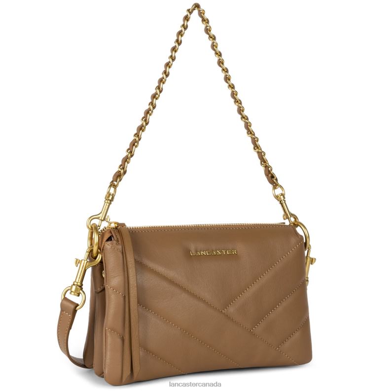 Women Small Clutch Soft Matelasse 4J6H1017 Bag Camel Lancaster Paris