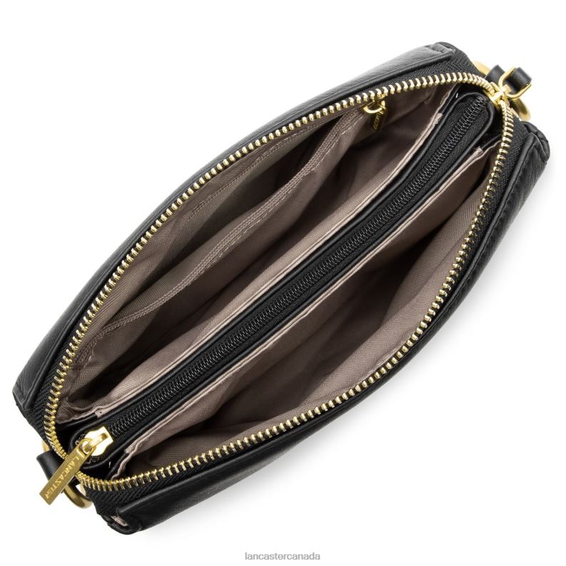 Women Small Clutch Soft Matelasse 4J6H1020 Bag Noir Lancaster Paris