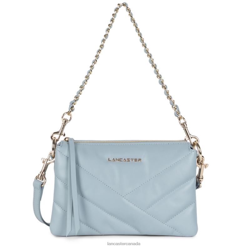 Women Small Clutch Soft Matelasse 4J6H1021 Bag Bleu Cendre Lancaster Paris