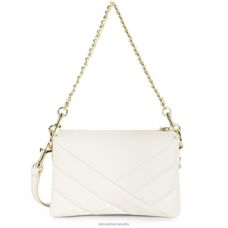 Women Small Clutch Soft Matelasse 4J6H1023 Bag Ecru Lancaster Paris