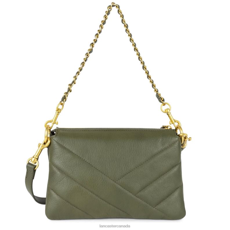 Women Small Clutch Soft Matelasse 4J6H1025 Bag Kaki Lancaster Paris