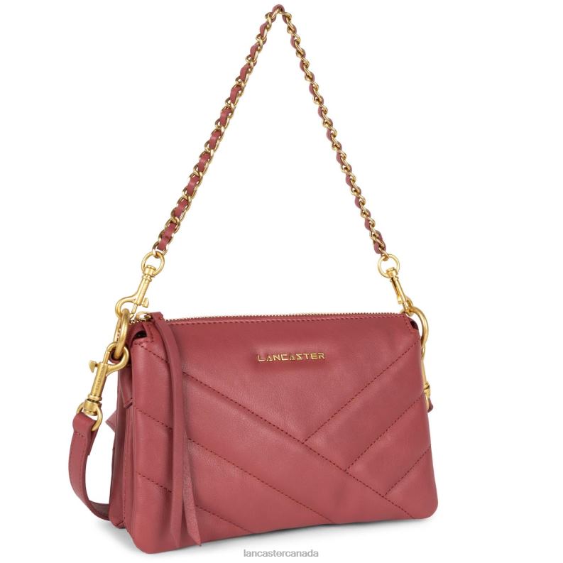Women Small Clutch Soft Matelasse 4J6H1026 Bag Framboise Lancaster Paris
