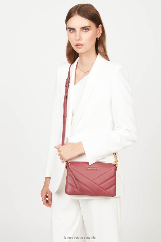 Women Small Clutch Soft Matelasse 4J6H1026 Bag Framboise Lancaster Paris
