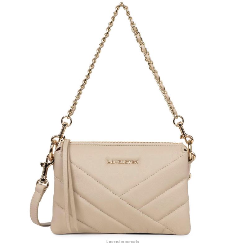Women Small Clutch Soft Matelasse 4J6H1027 Bag Beige Lancaster Paris