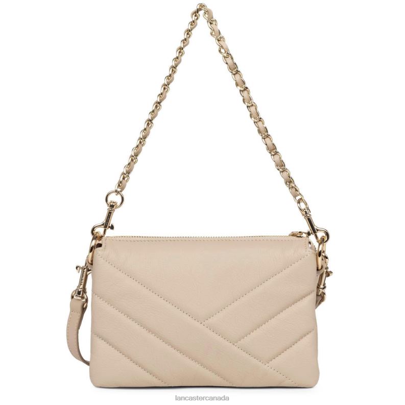 Women Small Clutch Soft Matelasse 4J6H1027 Bag Beige Lancaster Paris