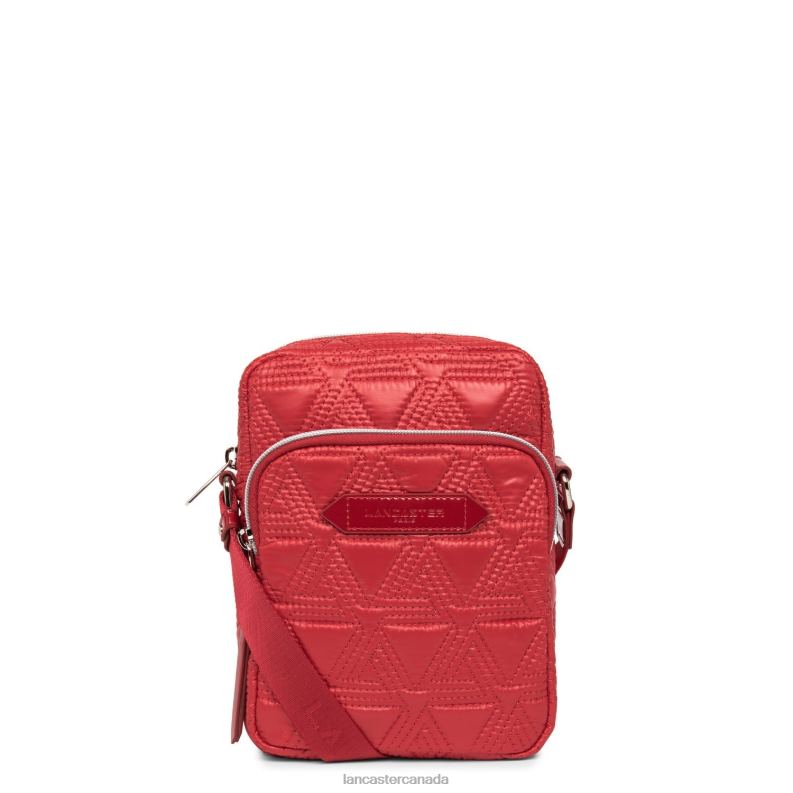 Women Crossbody Bag Actual Ikon Matelasse 4J6H2228 Bag Rouge Lancaster Paris