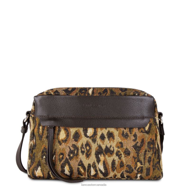 Women Crossbody Bag Actual Jungle Tapestry 4J6H2053 Bag Marron-Tigre Lancaster Paris