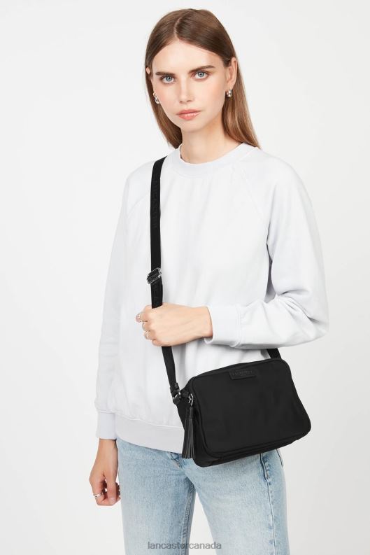 Women Crossbody Bag Basic Pompon 4J6H1771 Bag Noir Lancaster Paris