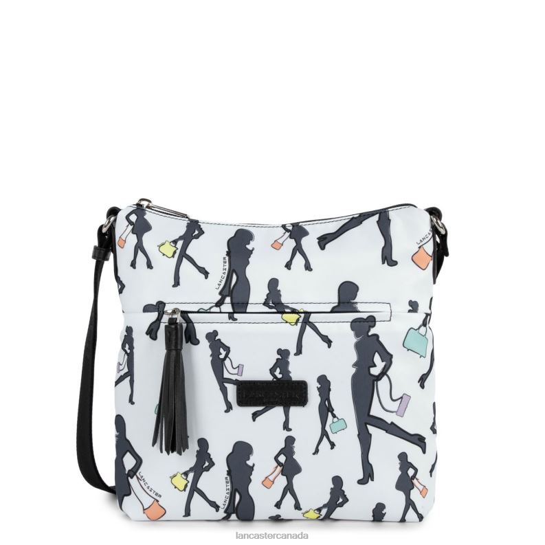 Women Crossbody Bag Basic Pompon 4J6H2366 Bag Blanc Multi Lancaster Paris