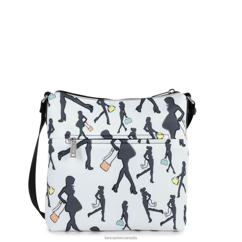 Women Crossbody Bag Basic Pompon 4J6H2366 Bag Blanc Multi Lancaster Paris