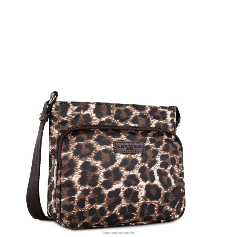 Women Crossbody Bag Basic Sport 4J6H1803 Bag Marron Leopard Lancaster Paris