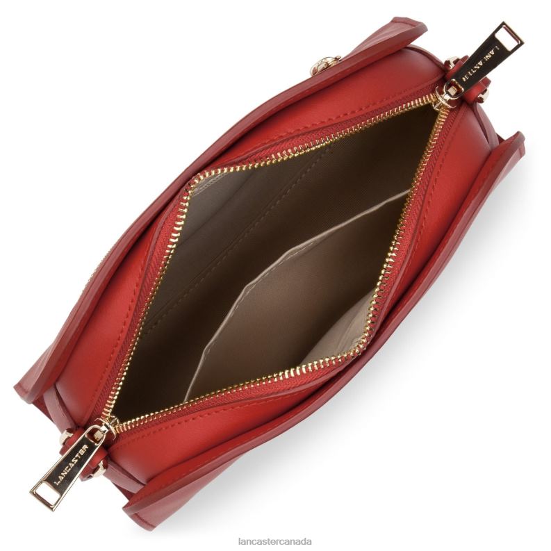 Women Crossbody Bag City Philos 4J6H1673 Bag Rouge Lancaster Paris