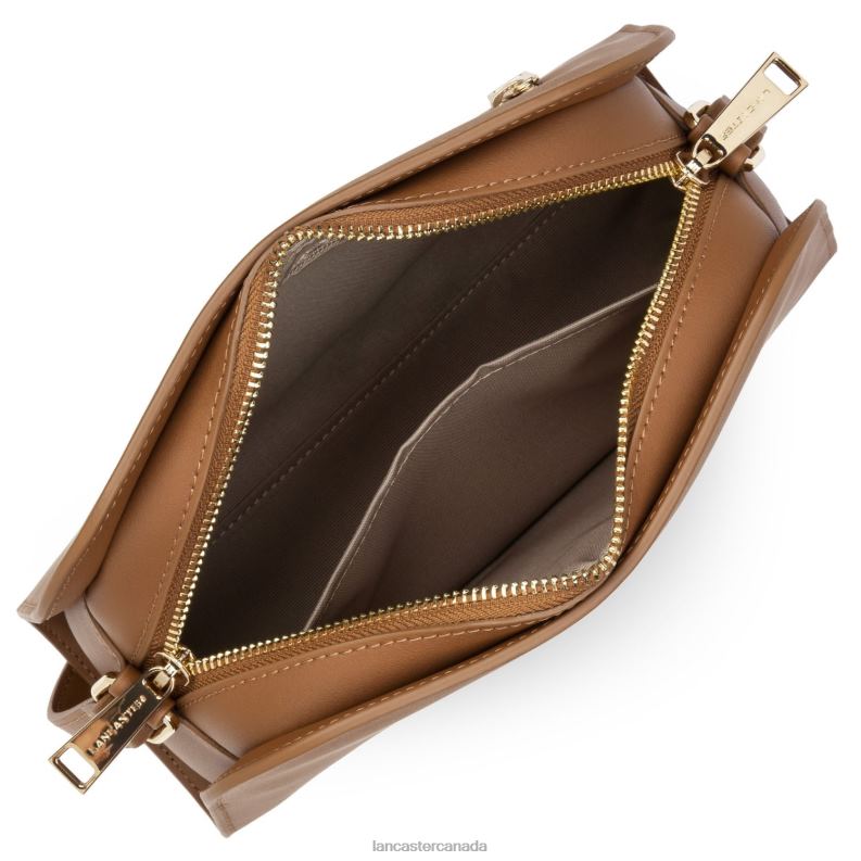 Women Crossbody Bag City Philos 4J6H1676 Bag Noisette Lancaster Paris
