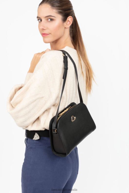 Women Crossbody Bag City Philos 4J6H1677 Bag Noir Lancaster Paris