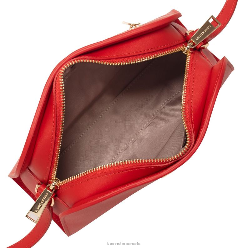 Women Crossbody Bag City Philos 4J6H1680 Bag Vermillon Lancaster Paris