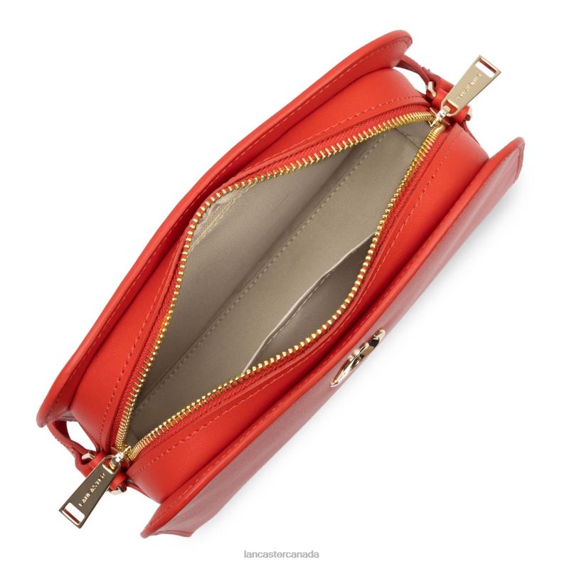 Women Crossbody Bag City Philos 4J6H1689 Bag Corail Lancaster Paris