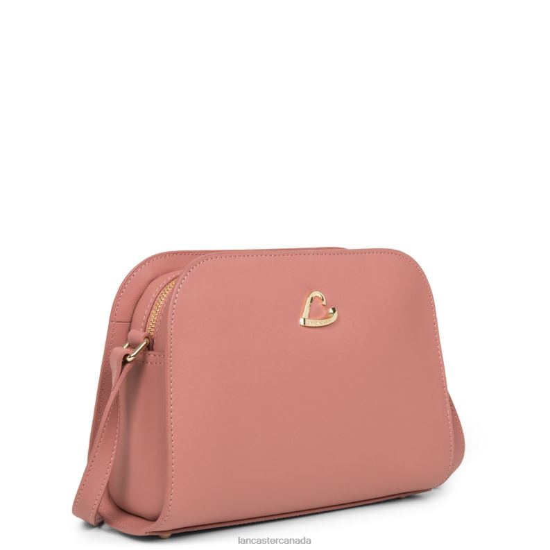 Women Crossbody Bag City Philos 4J6H1690 Bag Rose Cendre Lancaster Paris