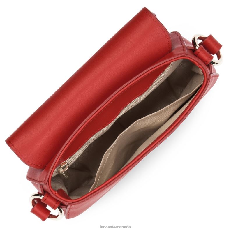 Women Crossbody Bag City Philos New 4J6H2165 Bag Rouge Lancaster Paris