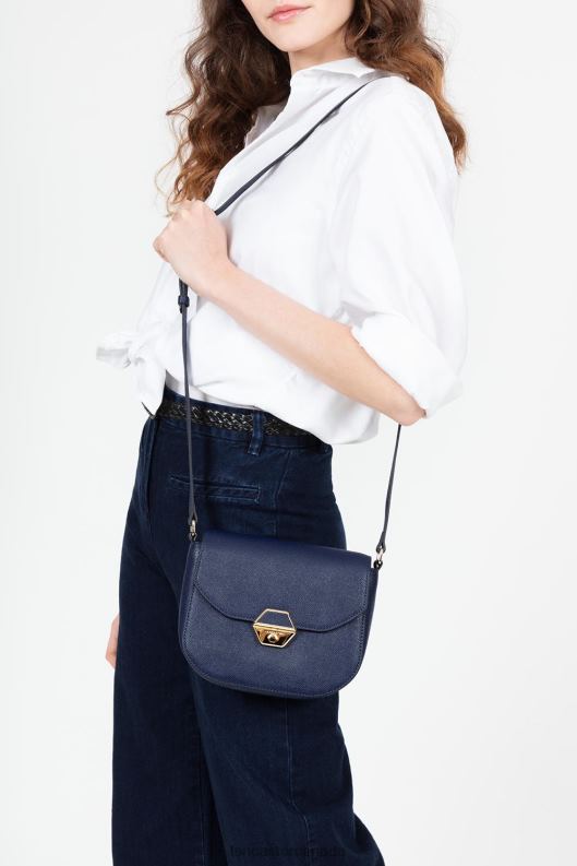 Women Crossbody Bag Delphino 4J6H530 Bag Bleu Fonce Lancaster Paris