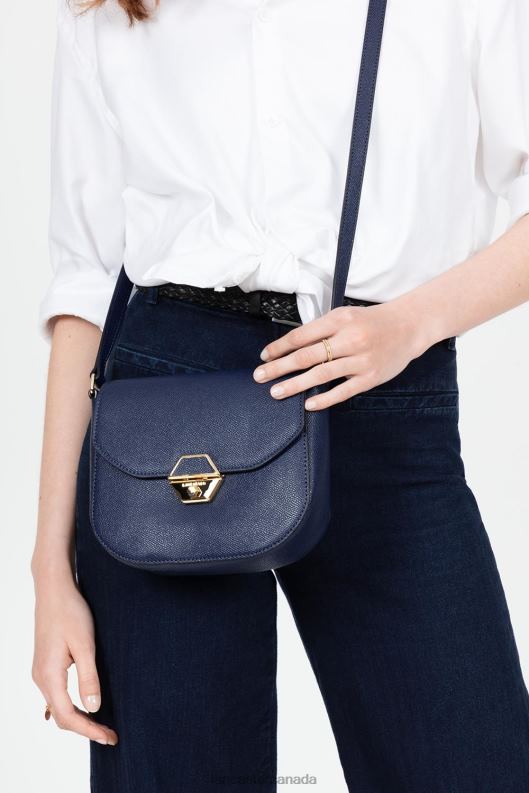 Women Crossbody Bag Delphino 4J6H530 Bag Bleu Fonce Lancaster Paris