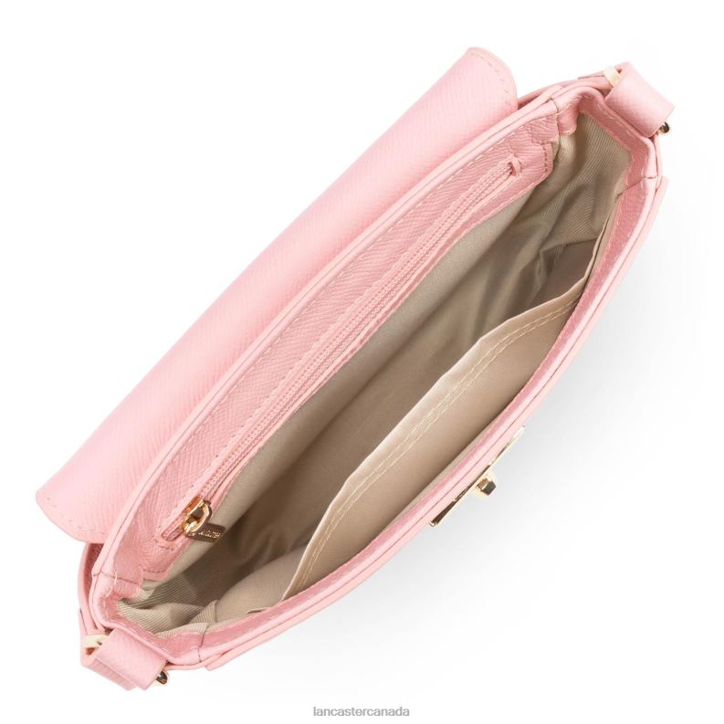 Women Crossbody Bag Delphino 4J6H541 Bag Rose Clair Lancaster Paris