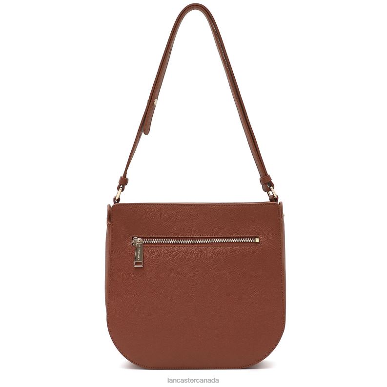 Women Crossbody Bag Delphino New 4J6H2225 Bag Noisette Lancaster Paris