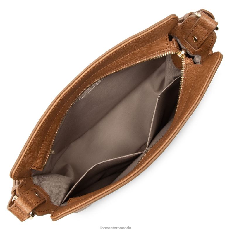 Women Crossbody Bag Delphino New 4J6H2227 Bag Camel Lancaster Paris