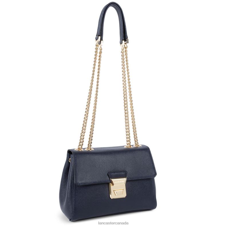 Women Crossbody Bag Delphino Tina 4J6H1472 Bag Bleu Fonce Lancaster Paris