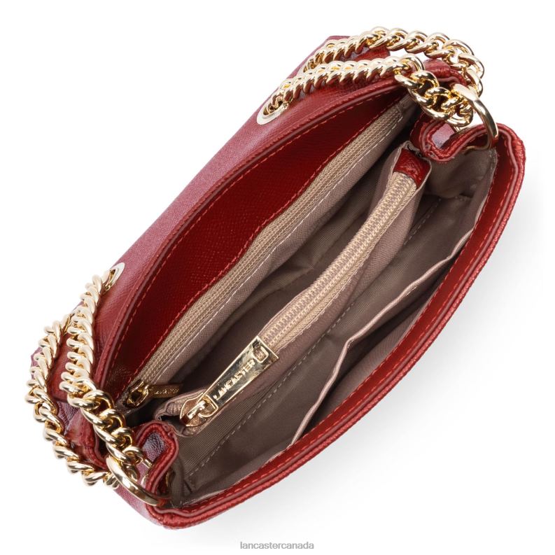 Women Crossbody Bag Delphino Tina 4J6H1477 Bag Carmin Lancaster Paris
