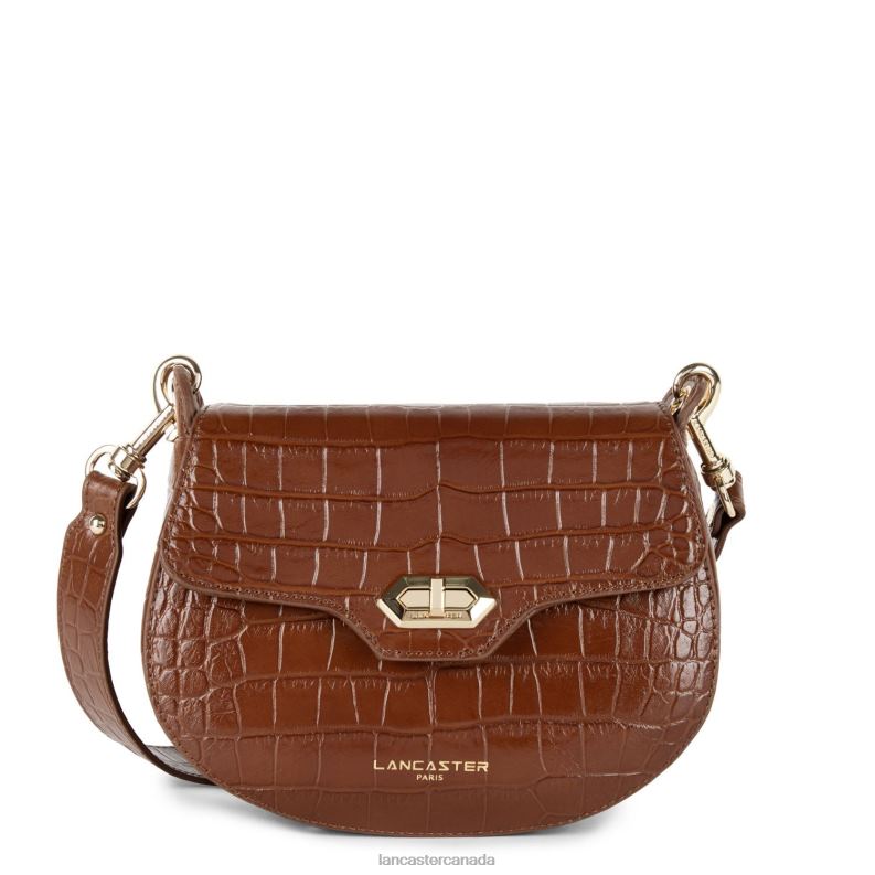 Women Crossbody Bag Exotic Croco Cn 4J6H2180 Bag Caramel Lancaster Paris