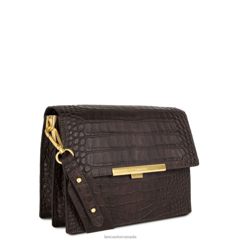 Women Crossbody Bag Exotic Lee 4J6H2036 Bag Marron Lancaster Paris