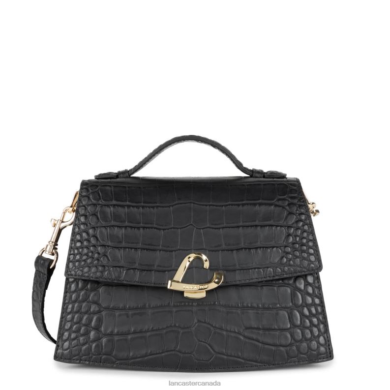 Women Crossbody Bag Exotic Philia 4J6H1988 Bag Noir Lancaster Paris