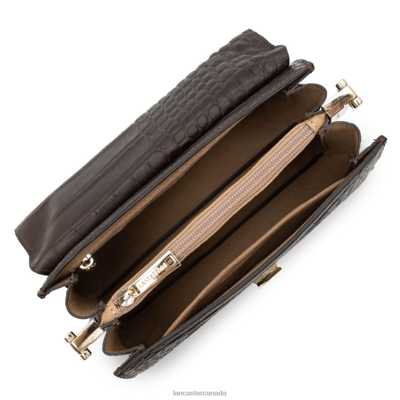 Women Crossbody Bag Exotic Philia 4J6H1991 Bag Marron Lancaster Paris