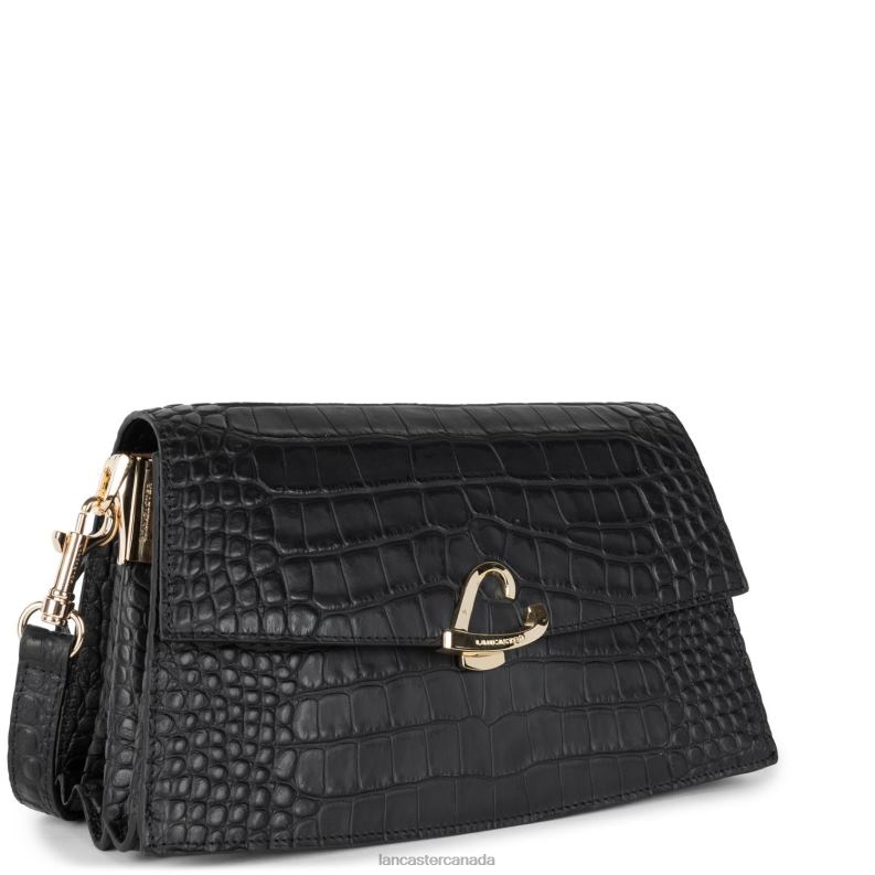 Women Crossbody Bag Exotic Philia 4J6H1994 Bag Noir Lancaster Paris