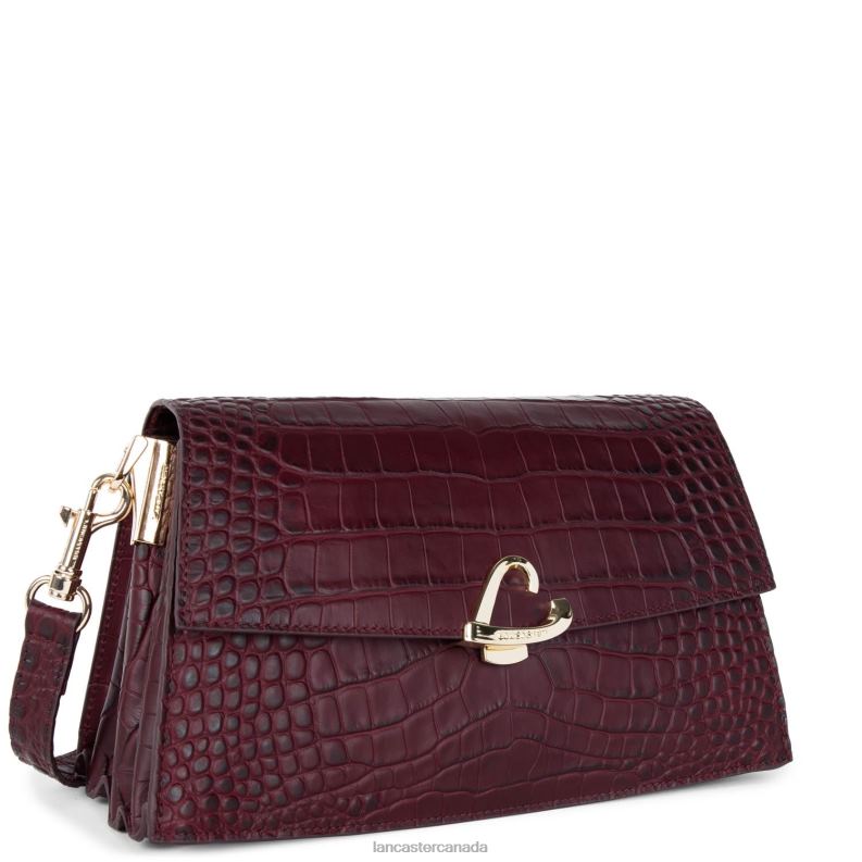 Women Crossbody Bag Exotic Philia 4J6H1995 Bag Pourpre Lancaster Paris