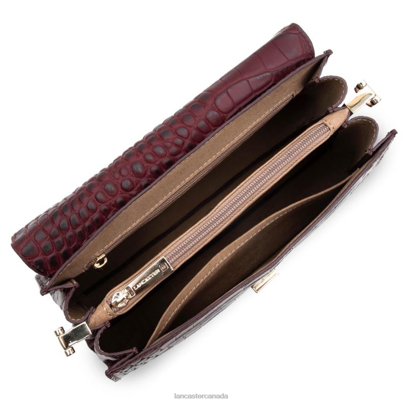 Women Crossbody Bag Exotic Philia 4J6H1995 Bag Pourpre Lancaster Paris