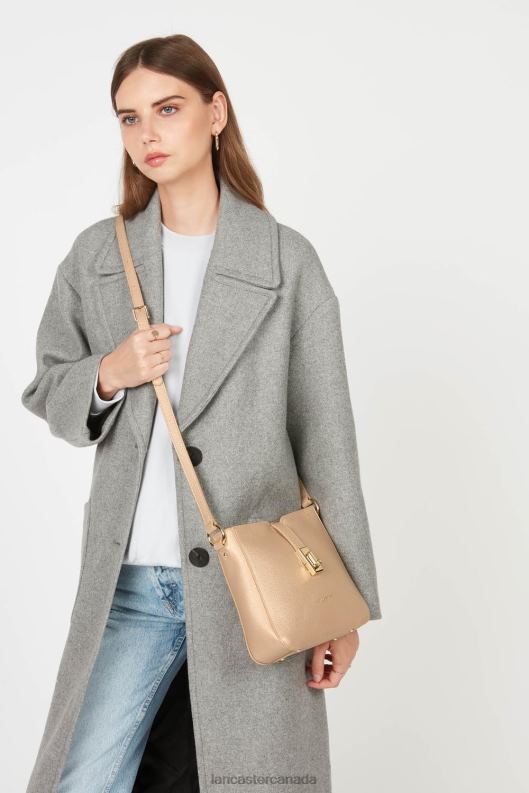 Women Crossbody Bag Foulonne Milano 4J6H348 Bag Beige Fonce Lancaster Paris