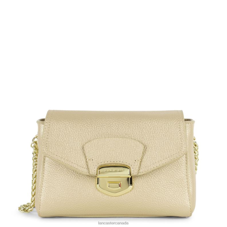 Women Crossbody Bag Foulonne Milano Fashion 4J6H1375 Bag Champagne Lancaster Paris