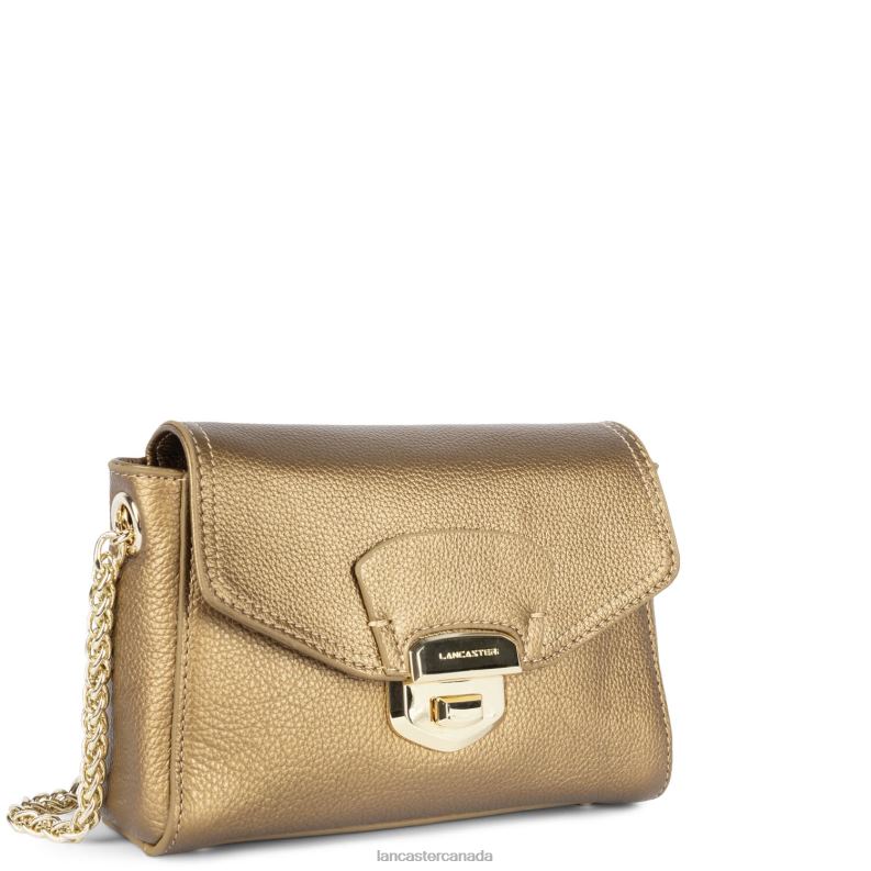 Women Crossbody Bag Foulonne Milano Fashion 4J6H1376 Bag Gold Antic Lancaster Paris