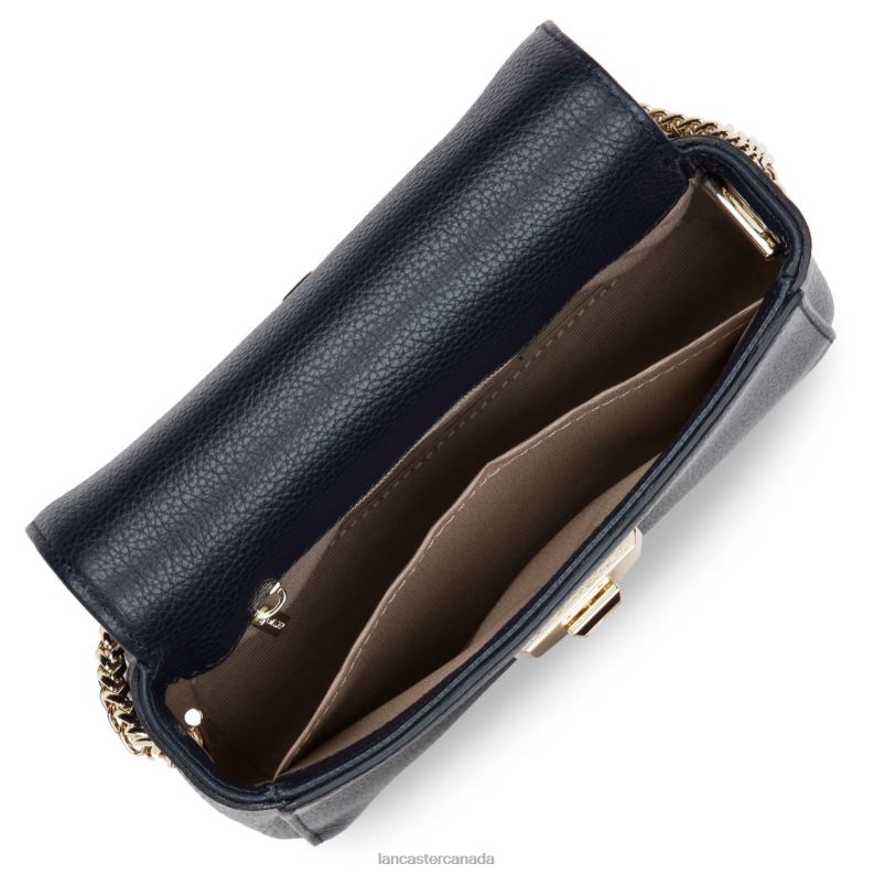 Women Crossbody Bag Foulonne Milano Fashion 4J6H1378 Bag Bleu Fonce Lancaster Paris