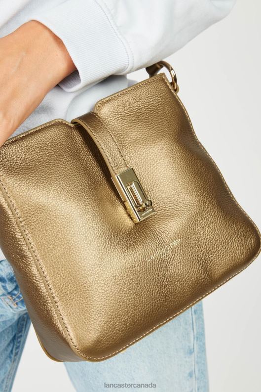 Women Crossbody Bag Foulonne Milano Lightweight 4J6H324 Bag Gold Antic Lancaster Paris